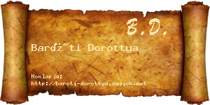 Baróti Dorottya névjegykártya
